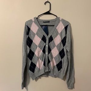 Brandy Melville argyle cardigan